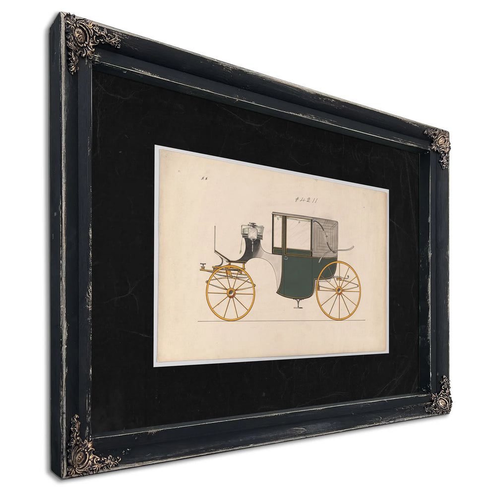 Design for Landaulet No 4211 — Ebony Framed Canvas Print | Bella Frye