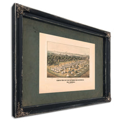 Camp of the 7 Me V Rgt Patterson Park Baltimore Md Col Marshall Looking Ssw — Ebony Framed Canvas Print | Bella Frye