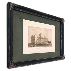 Capitol at Washington 19th Century — Ebony Framed Canvas Print | Bella Frye