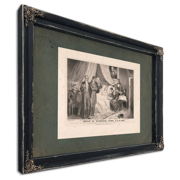 Death of Death of Harrison April 4 1841 1841 — Ebony Framed Canvas Print | Bella Frye