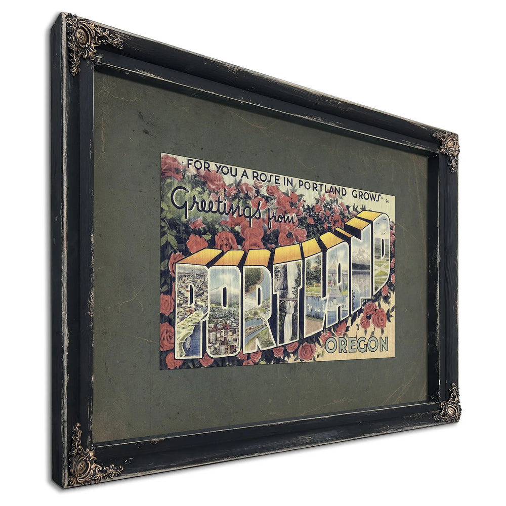 Oregon Portland — Ebony Framed Canvas Print | Bella Frye