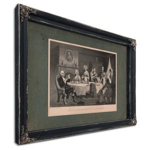 George Washington and the Spy Harvey Birch 184 185 — Ebony Framed Canvas Print | Bella Frye