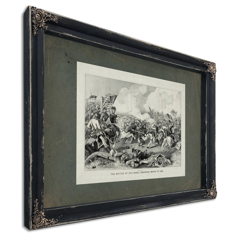 Battle of Pea Ridge Arkansas March 8th 1862 1862 — Ebony Framed Canvas Print | Bella Frye