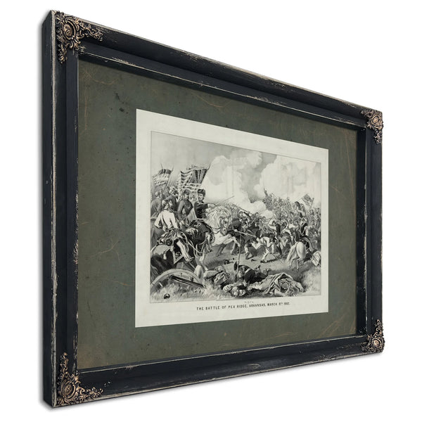 Battle of Pea Ridge Arkansas March 8th 1862 1862 — Ebony Framed Canvas Print | Bella Frye