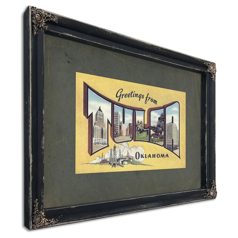 Oklahoma Tulsa — Ebony Framed Canvas Print | Bella Frye