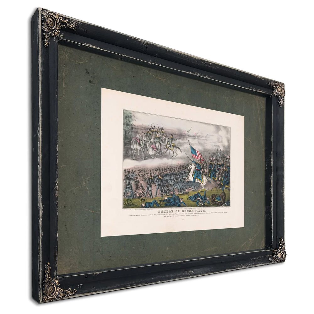 Battle of Buena Vista 19th Century — Ebony Framed Canvas Print | Bella Frye