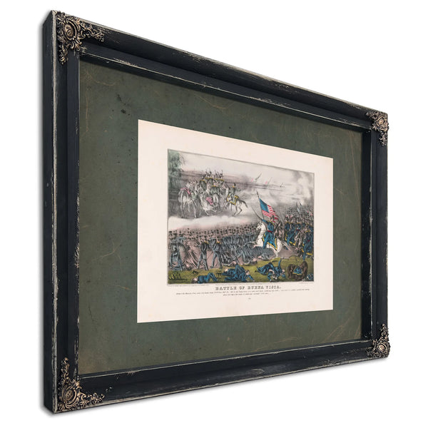 Battle of Buena Vista 19th Century — Ebony Framed Canvas Print | Bella Frye