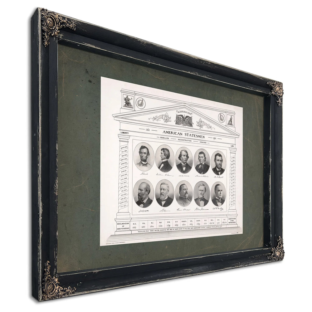 American Statesmen 1861 191 193 — Ebony Framed Canvas Print | Bella Frye