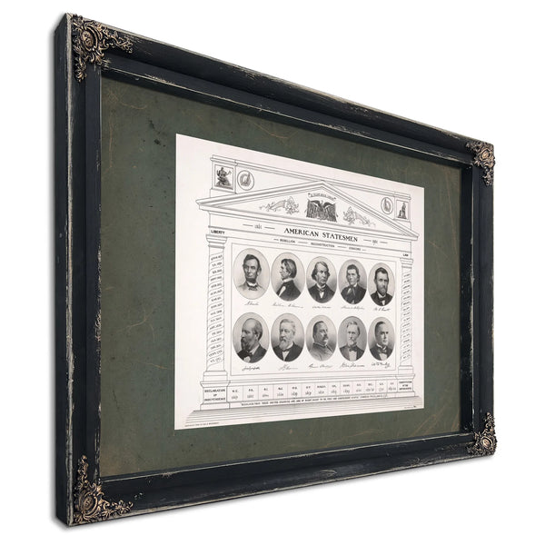 American Statesmen 1861 191 193 — Ebony Framed Canvas Print | Bella Frye