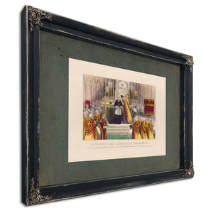 Imposing the Cardinals Berretta Upon His Grace Archbishop Mccloskey of New Y — Ebony Framed Canvas Print | Bella Frye