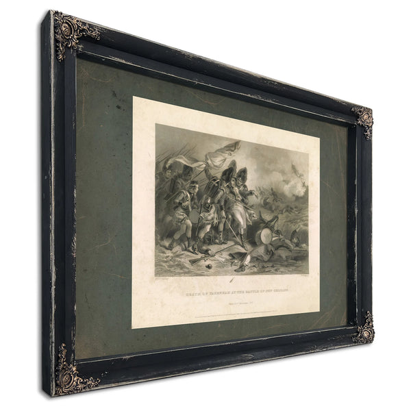 Death of Pakenham at the Battle of New Orleans 186 — Ebony Framed Canvas Print | Bella Frye