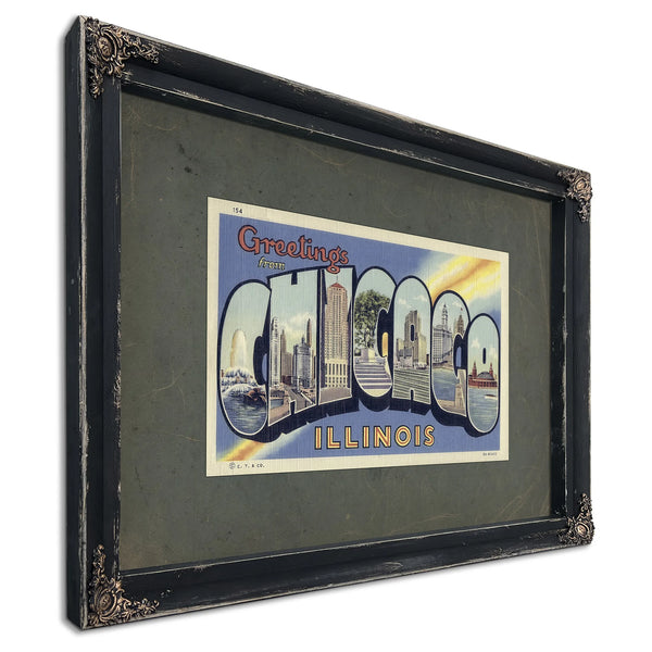 Illinois Chicago — Ebony Framed Canvas Print | Bella Frye