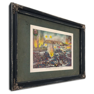 Last Charge and Capture of Port Arthur 19th Century — Ebony Framed Canvas Print | Bella Frye