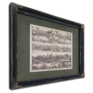 Destruction of San Francisco by Earthquake Fire 19th Century — Ebony Framed Canvas Print | Bella Frye