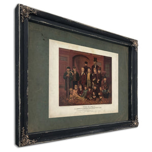 Dl Moody and Jv Farwells First Sunday School Class North Market Hall Chicago — Ebony Framed Canvas Print | Bella Frye