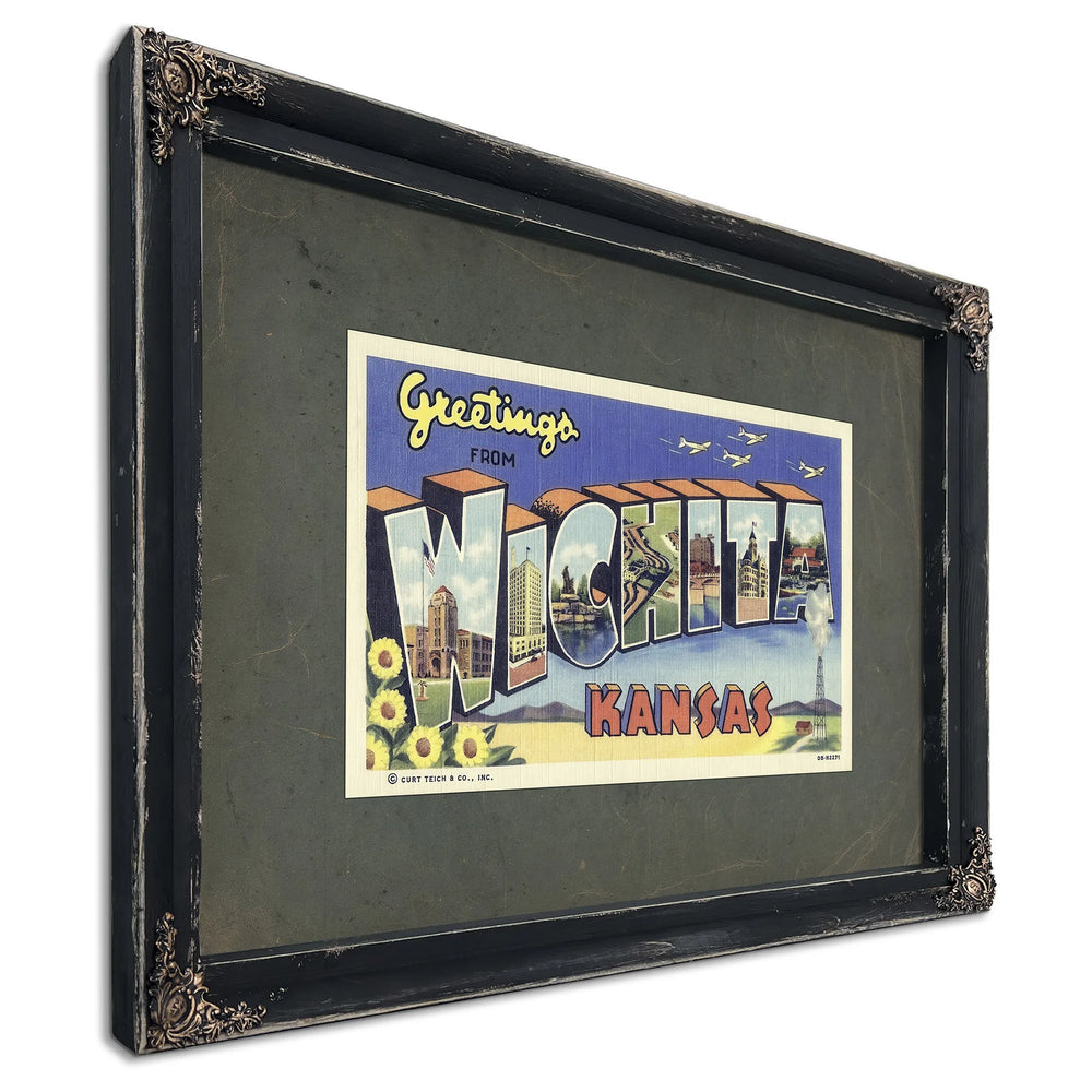 Kansas Wichita — Ebony Framed Canvas Print | Bella Frye