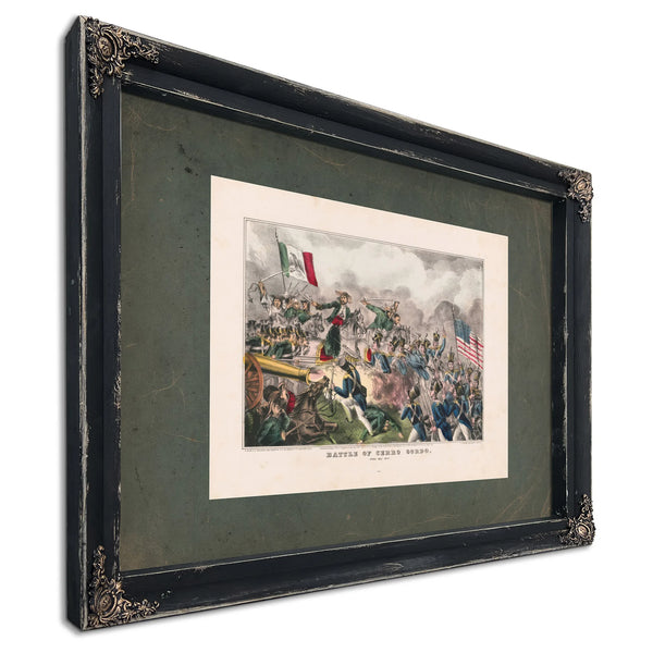 Battle of Cerro Gordo April 18th 1847 1847 — Ebony Framed Canvas Print | Bella Frye