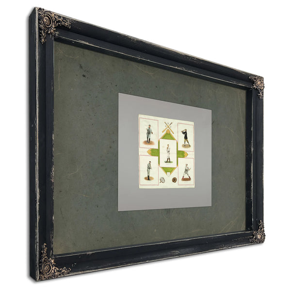 Souvenir Square Usa 1912 Ch 185475 2 2 — Ebony Framed Canvas Print | Bella Frye