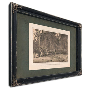 Commander Selfridge on His Return Reconnaissance Into the Interior of Darien — Ebony Framed Canvas Print | Bella Frye