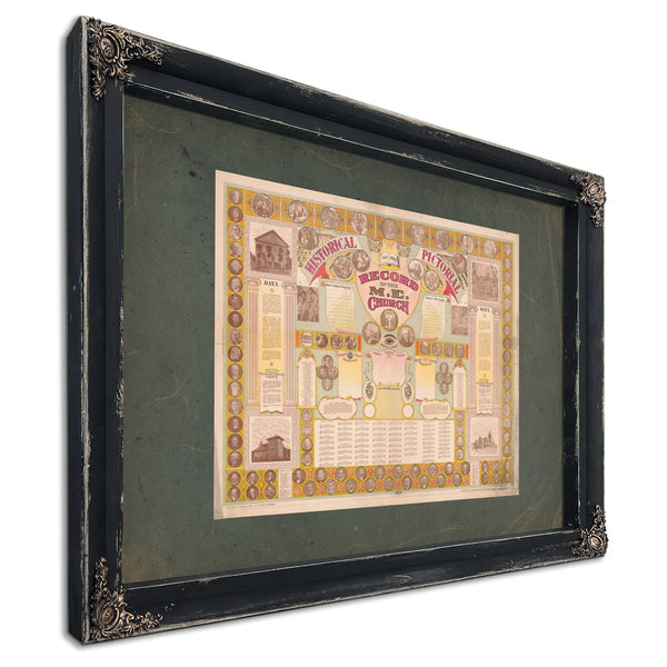 Historical Pictorial Record of the Me Church 194 — Ebony Framed Canvas Print | Bella Frye