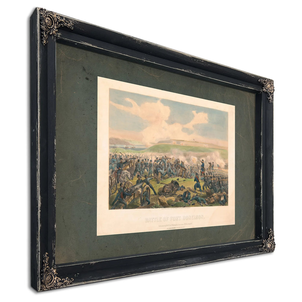 Battle of Fort Donelson 19th Century — Ebony Framed Canvas Print | Bella Frye