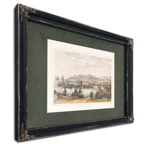 First Landing at Gorahama 1856 — Ebony Framed Canvas Print | Bella Frye
