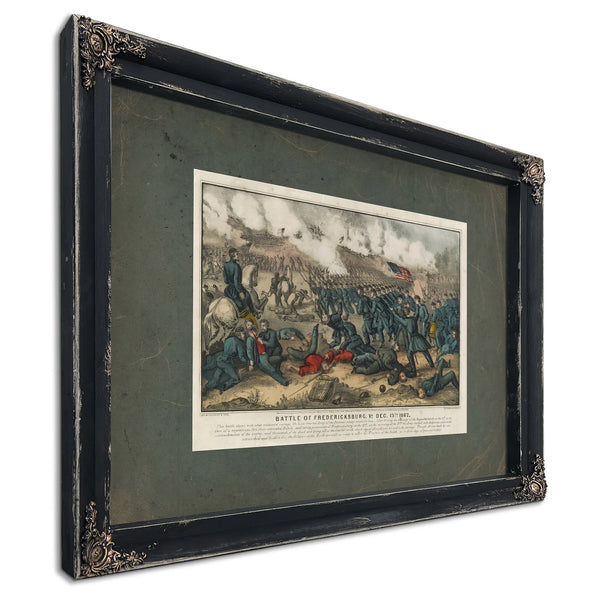 Battle of Fredericksburg Va Dec 13th 1862 1862 — Ebony Framed Canvas Print | Bella Frye