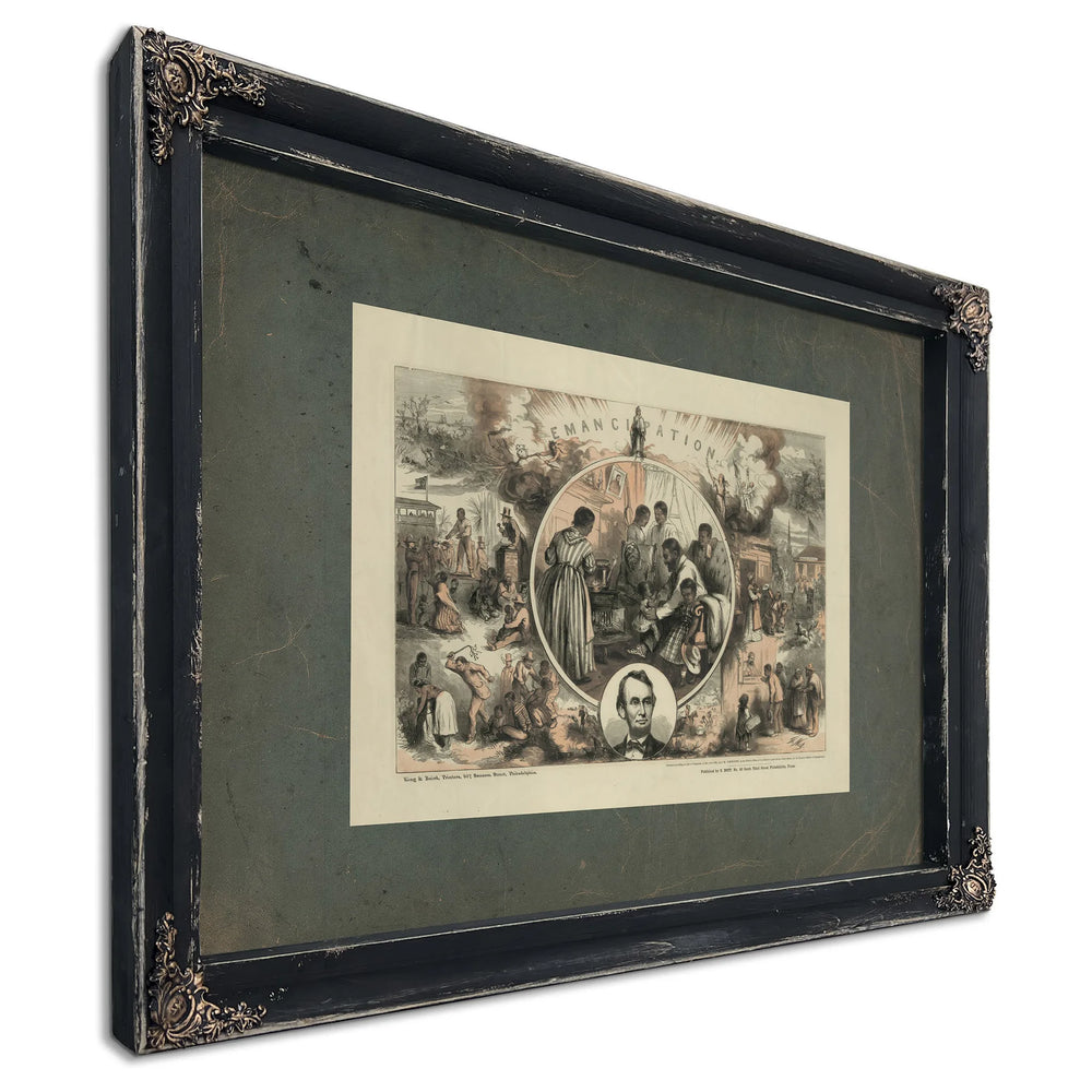 Emancipation 1865 — Ebony Framed Canvas Print | Bella Frye