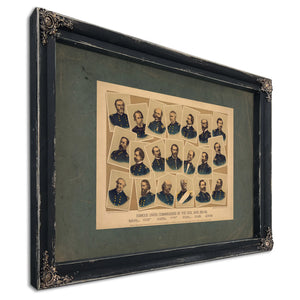 Famous Union Commanders of the Civil War 1861 65 1884 — Ebony Framed Canvas Print | Bella Frye