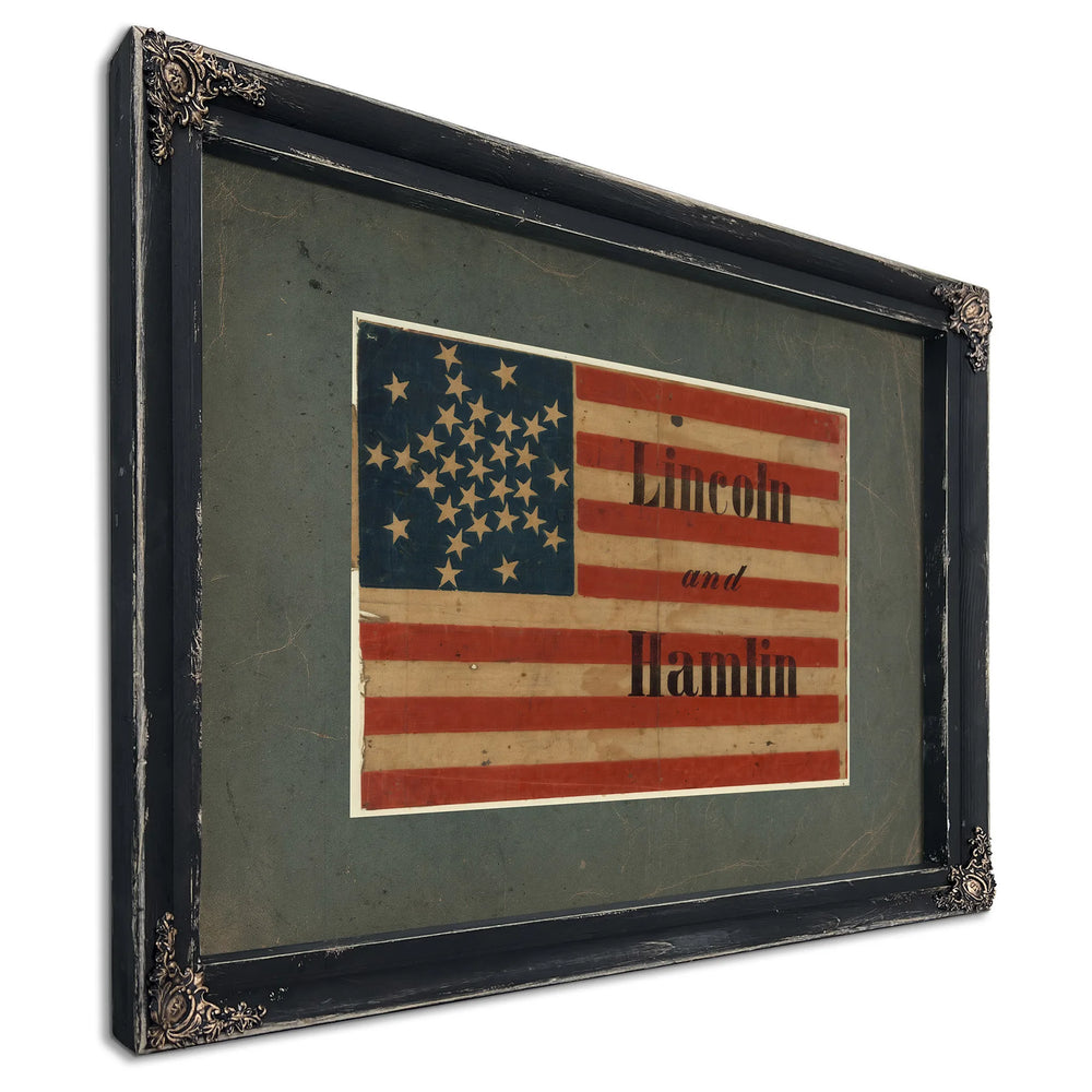 Lincoln and Hamlin 186 1 — Ebony Framed Canvas Print | Bella Frye