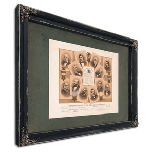 Commanders in Chief of the Grand Army of the Republic 1885 — Ebony Framed Canvas Print | Bella Frye