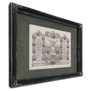 Declaration of Independence 1884 — Ebony Framed Canvas Print | Bella Frye