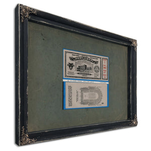 Ticket to the 1926 Army Navy Game 2 — Ebony Framed Canvas Print | Bella Frye