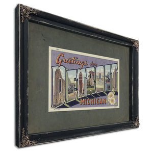 Michigan Detroit — Ebony Framed Canvas Print | Bella Frye