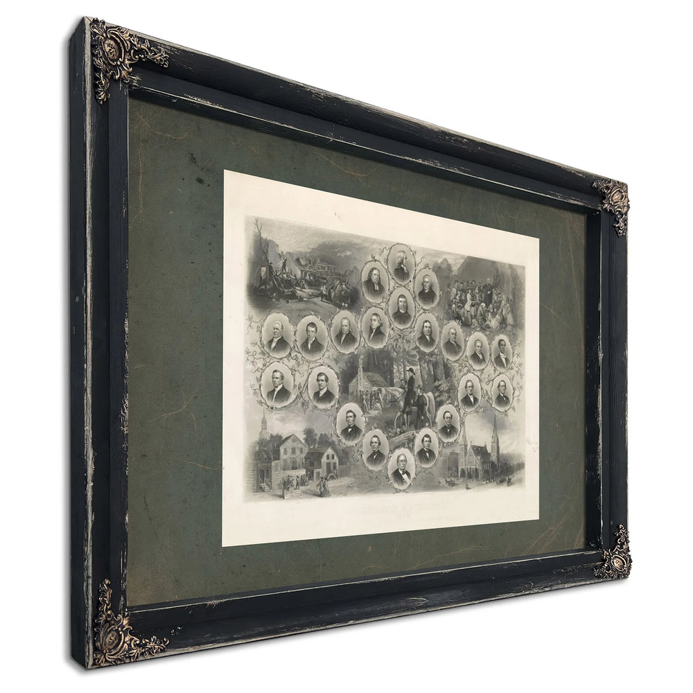 American Methodism 19th Century — Ebony Framed Canvas Print | Bella Frye