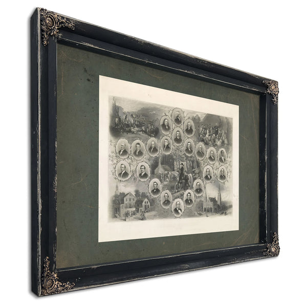 American Methodism 19th Century — Ebony Framed Canvas Print | Bella Frye