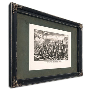 A Little More Grape Capt Bragg General Taylor at the Battle of Buena Vista Feb — Ebony Framed Canvas Print | Bella Frye