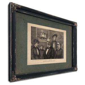 Jefferson Davis and Family 189 — Ebony Framed Canvas Print | Bella Frye
