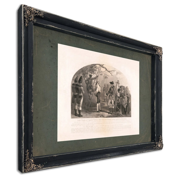 Last Words of Captain Nathan Hale the Hero Martyr of the American Revolution — Ebony Framed Canvas Print | Bella Frye