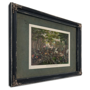 Battle of the Wildernessdesperate Fight on the Orange Ch Plank Road Near Tod — Ebony Framed Canvas Print | Bella Frye