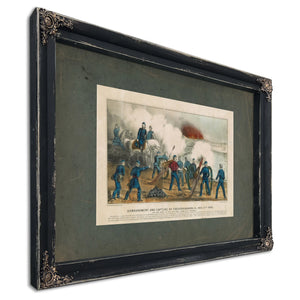 Bombardment and Capture of Fredericksburg Va Dec 11th 1862 by the Army of Th — Ebony Framed Canvas Print | Bella Frye