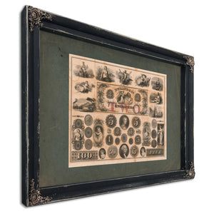 Durand Co Bank Note Engravers 1824 184 — Ebony Framed Canvas Print | Bella Frye