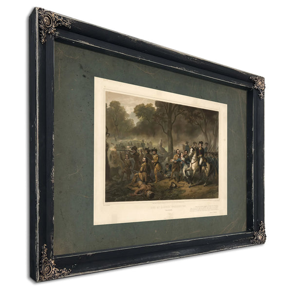 Life of George Washingtonthe Soldier 1854 — Ebony Framed Canvas Print | Bella Frye