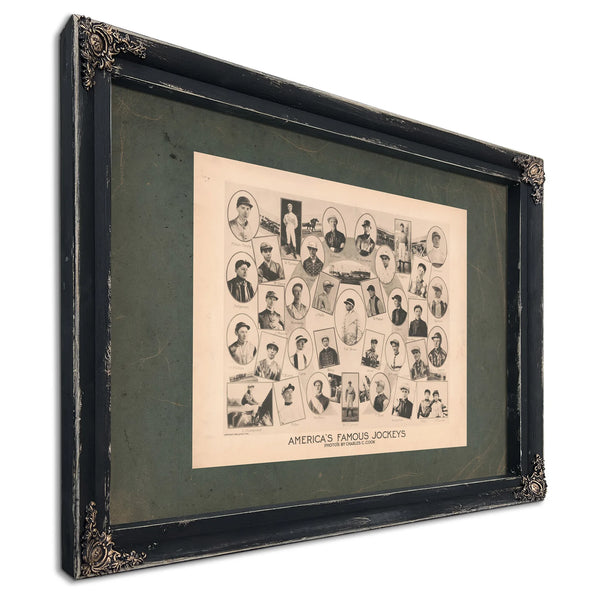 Americas Famous Jockeys 195 — Ebony Framed Canvas Print | Bella Frye