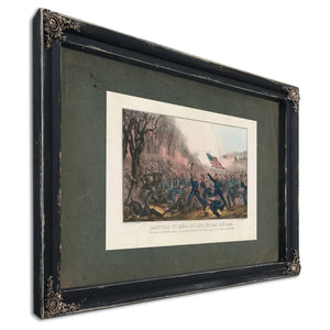 Battle of Mill Spring Ky Jan 19th 1862 1862 — Ebony Framed Canvas Print | Bella Frye