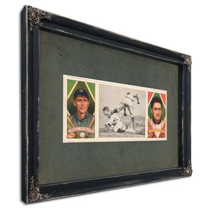 Geo T Stovalljames Austin St Louis Browns Baseball Card Portrait — Ebony Framed Canvas Print | Bella Frye