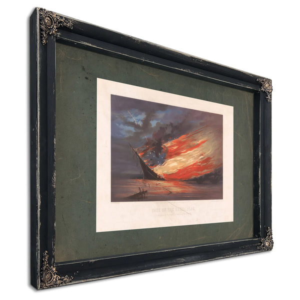 Fate of the Rebel Flag 1861 — Ebony Framed Canvas Print | Bella Frye