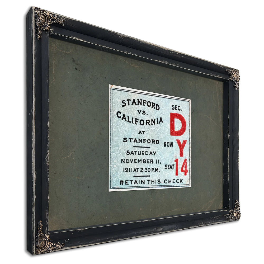 Ticket 1911 Big Game — Ebony Framed Canvas Print | Bella Frye