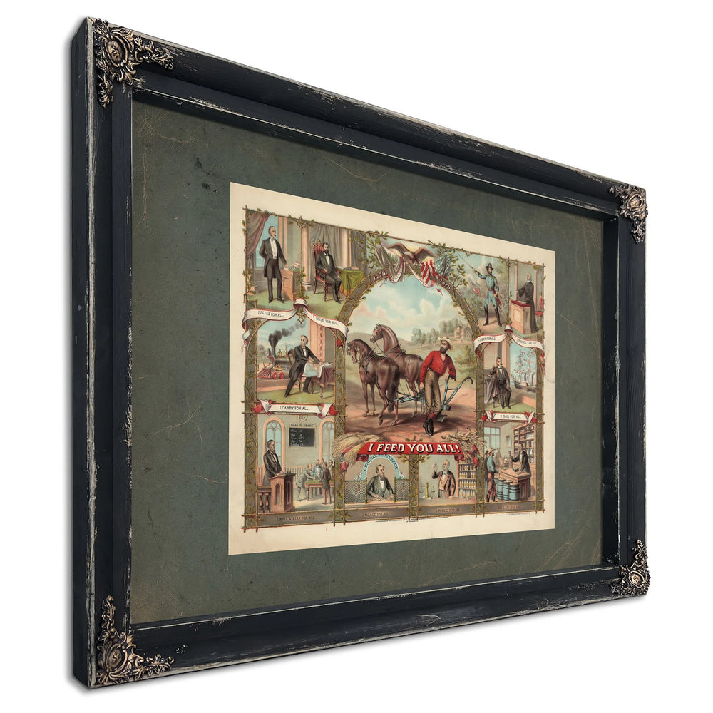 I Feed You All! 1875 — Ebony Framed Canvas Print | Bella Frye
