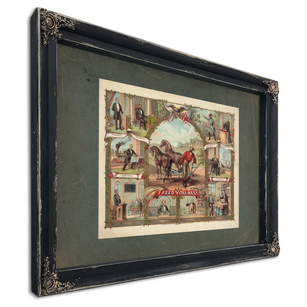I Feed You All! 1875 — Ebony Framed Canvas Print | Bella Frye